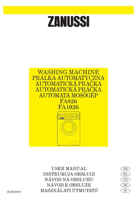 Zanussi 110004 Manual pdf manual